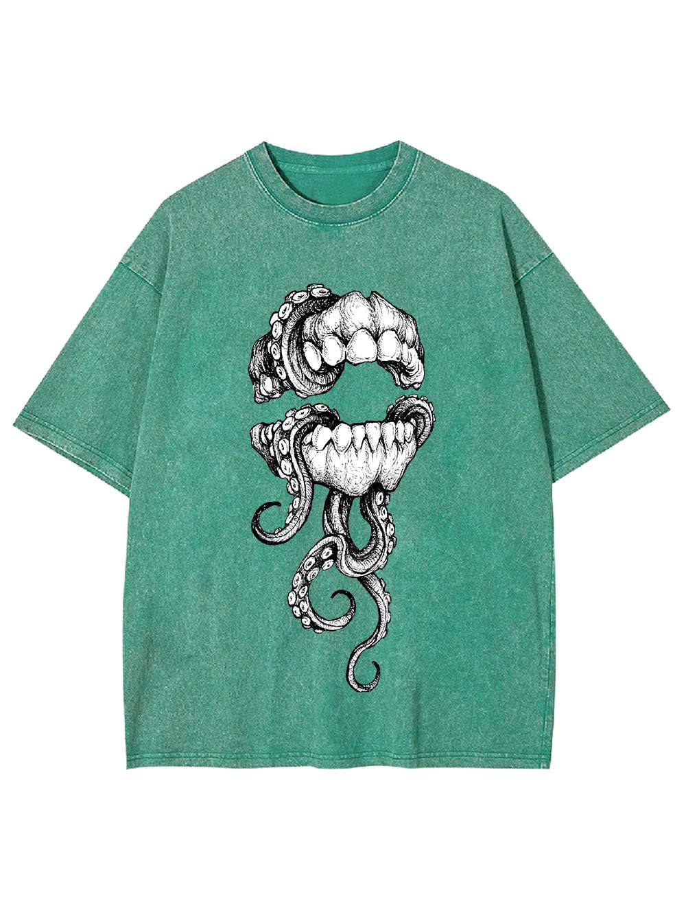 Tentacle Grin Washed Tshirt