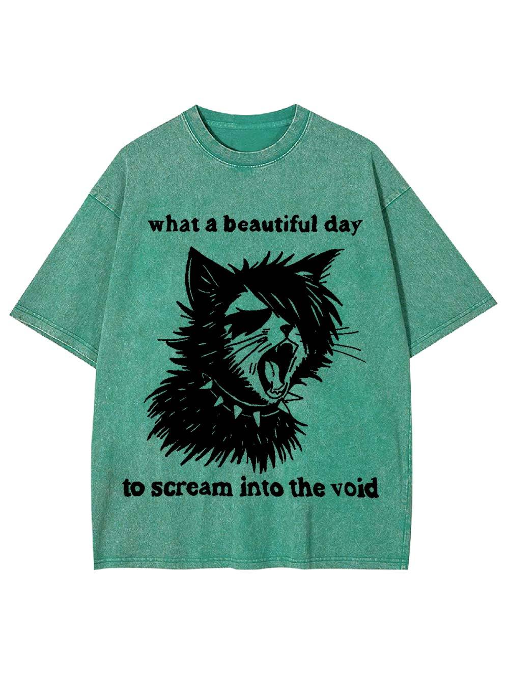 What a Beautiful Day to Scream Washed Tshirt