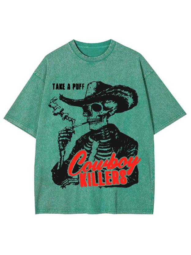 Take a Puff: Cowboy Killers Washed Tshirt