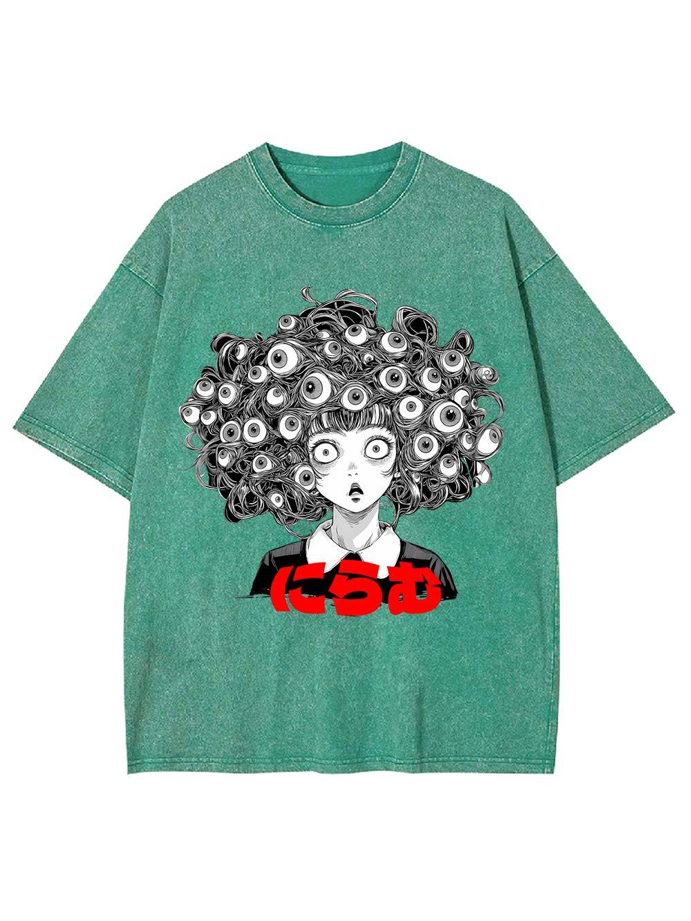 Staring Eyes Washed Tshirt