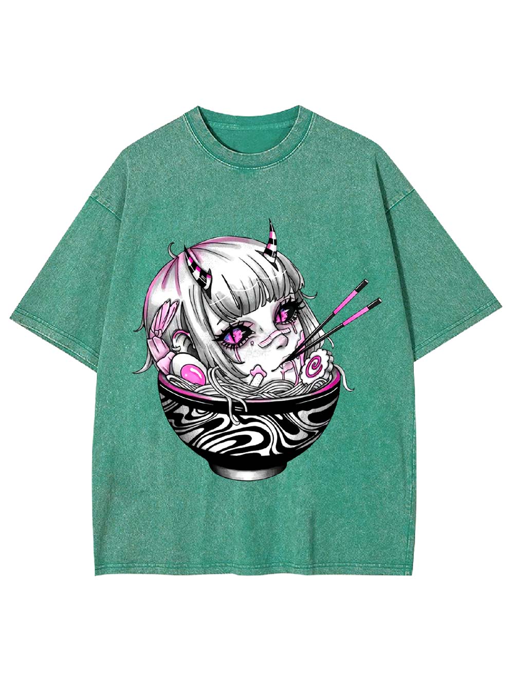 Demon in the Ramen Bowl Washed Tshirt