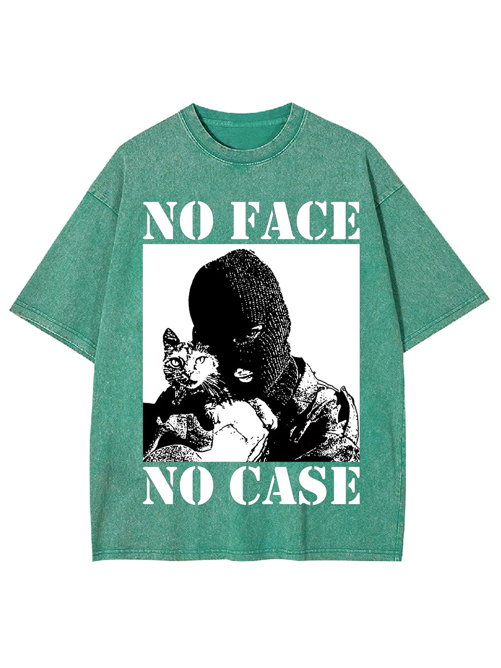 No Face No Case Washed Tshirt