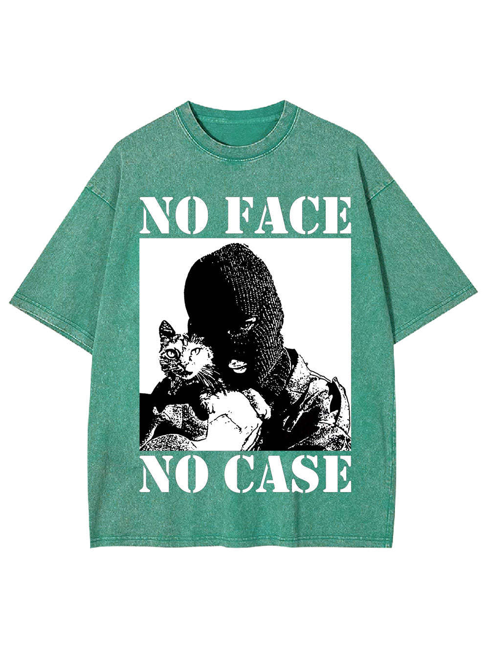 No Face No Case Washed Tshirt