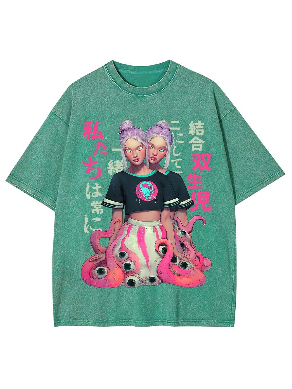 Twins of the Abyss Washed Tshirt