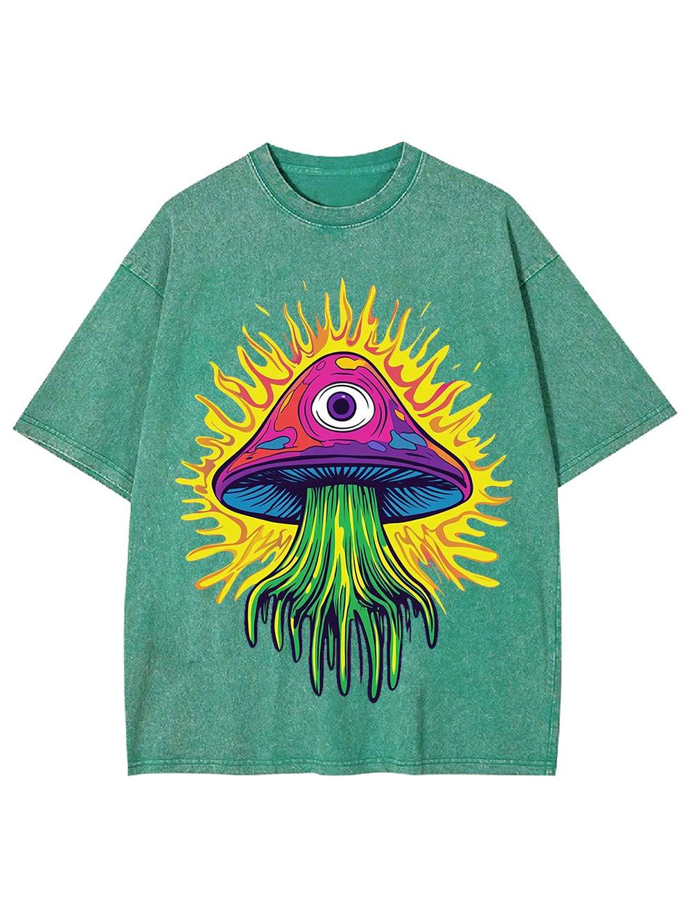 Trippy mushroom Washed Tshirt