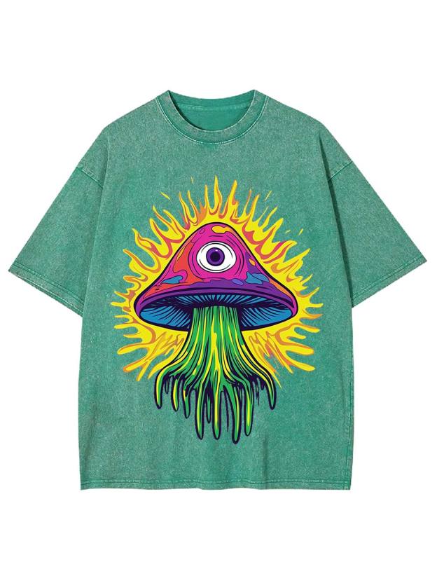 Trippy mushroom Washed Tshirt