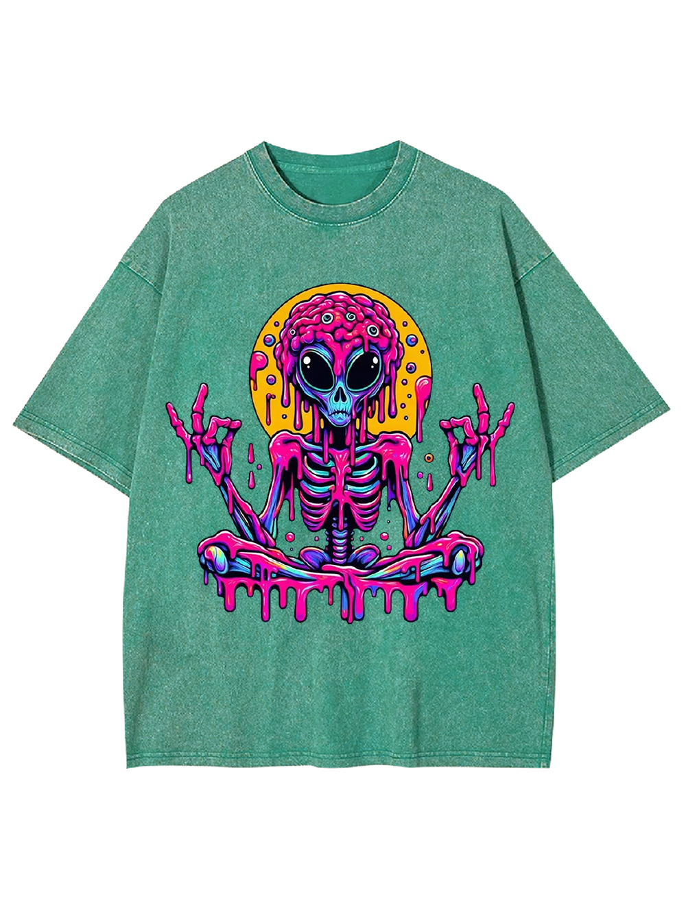 Melting Alien Zen Washed Tshirt