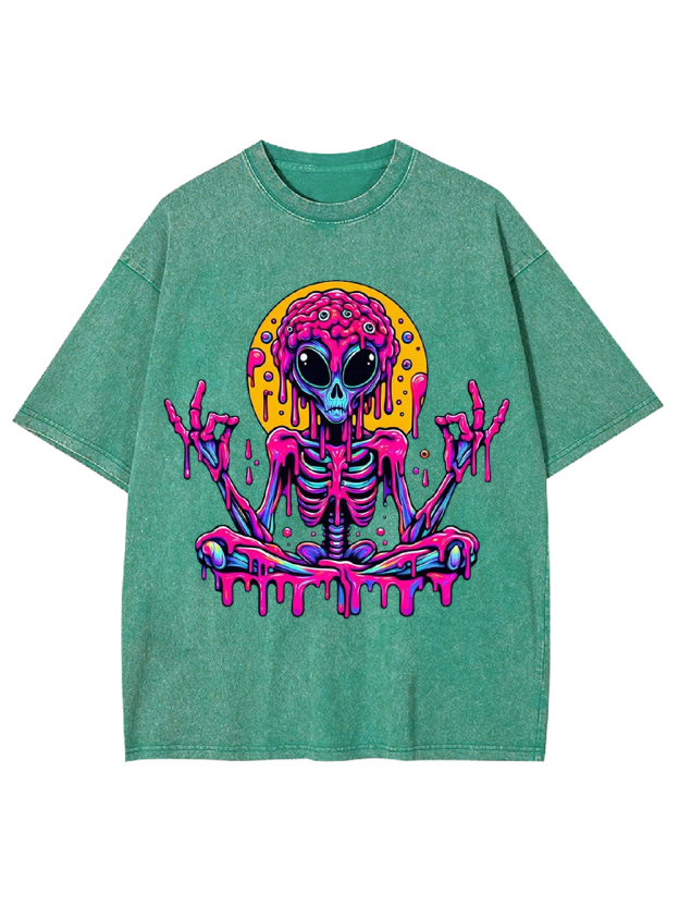 Melting Alien Zen Washed Tshirt