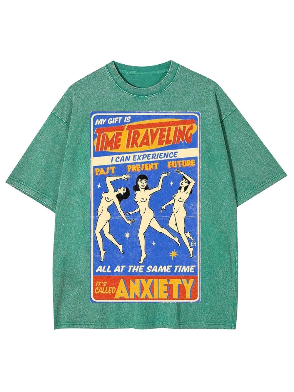 Time Traveling Anxiety Washed Tshirt