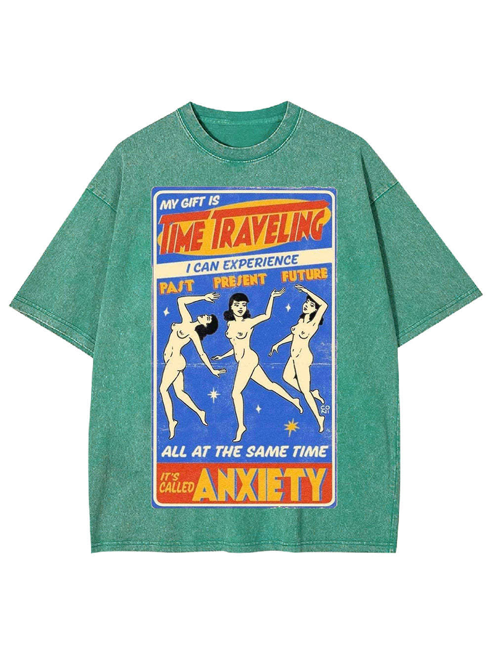 Time Traveling Anxiety Washed Tshirt
