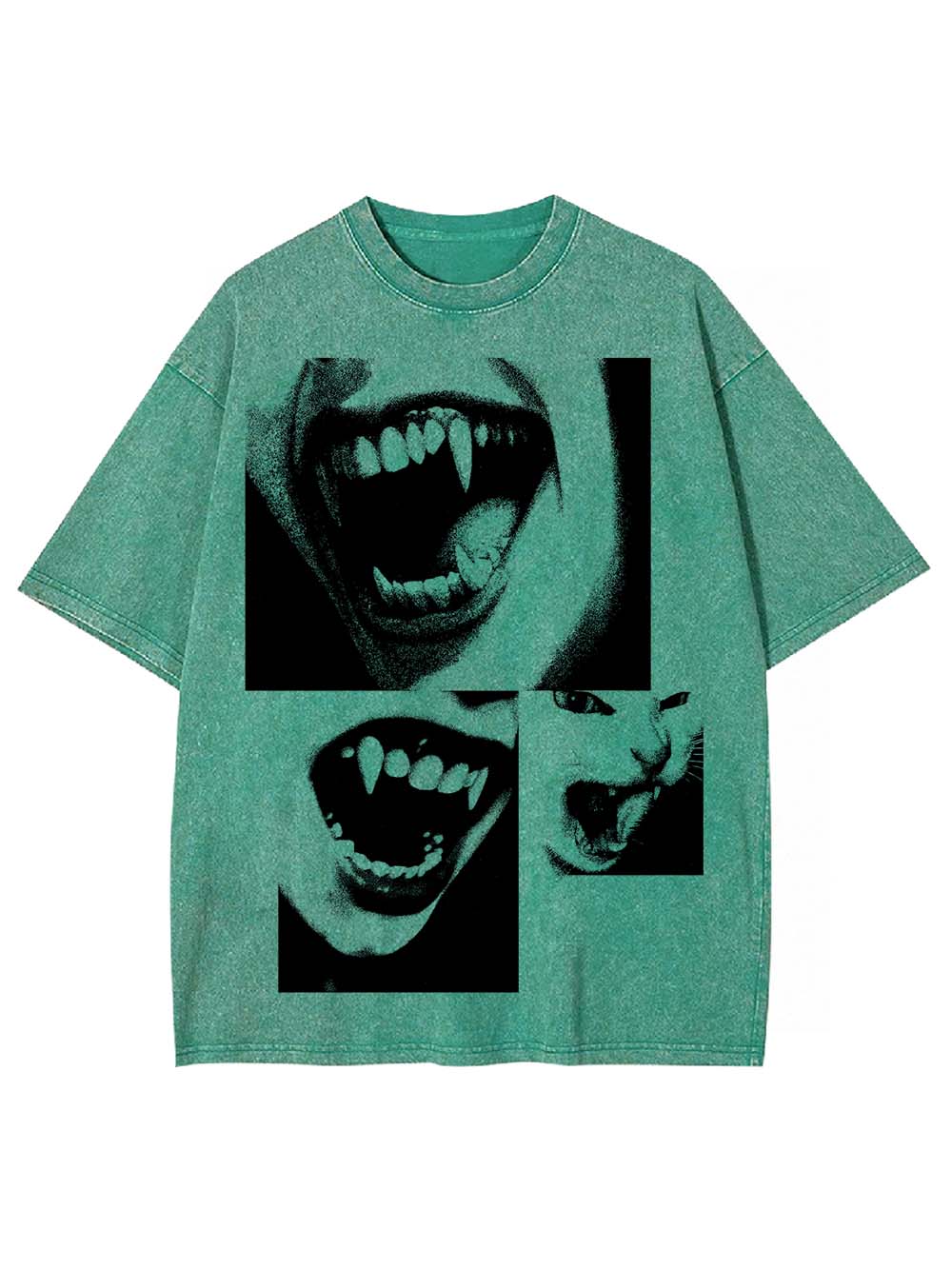 Fangs And Fury Washed Tshirt