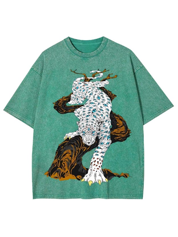Eyes Of A Leopard Washed Tshirt