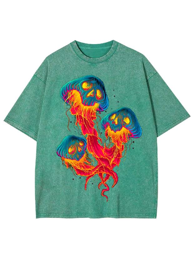 Neon Skull Jellies Washed Tshirt