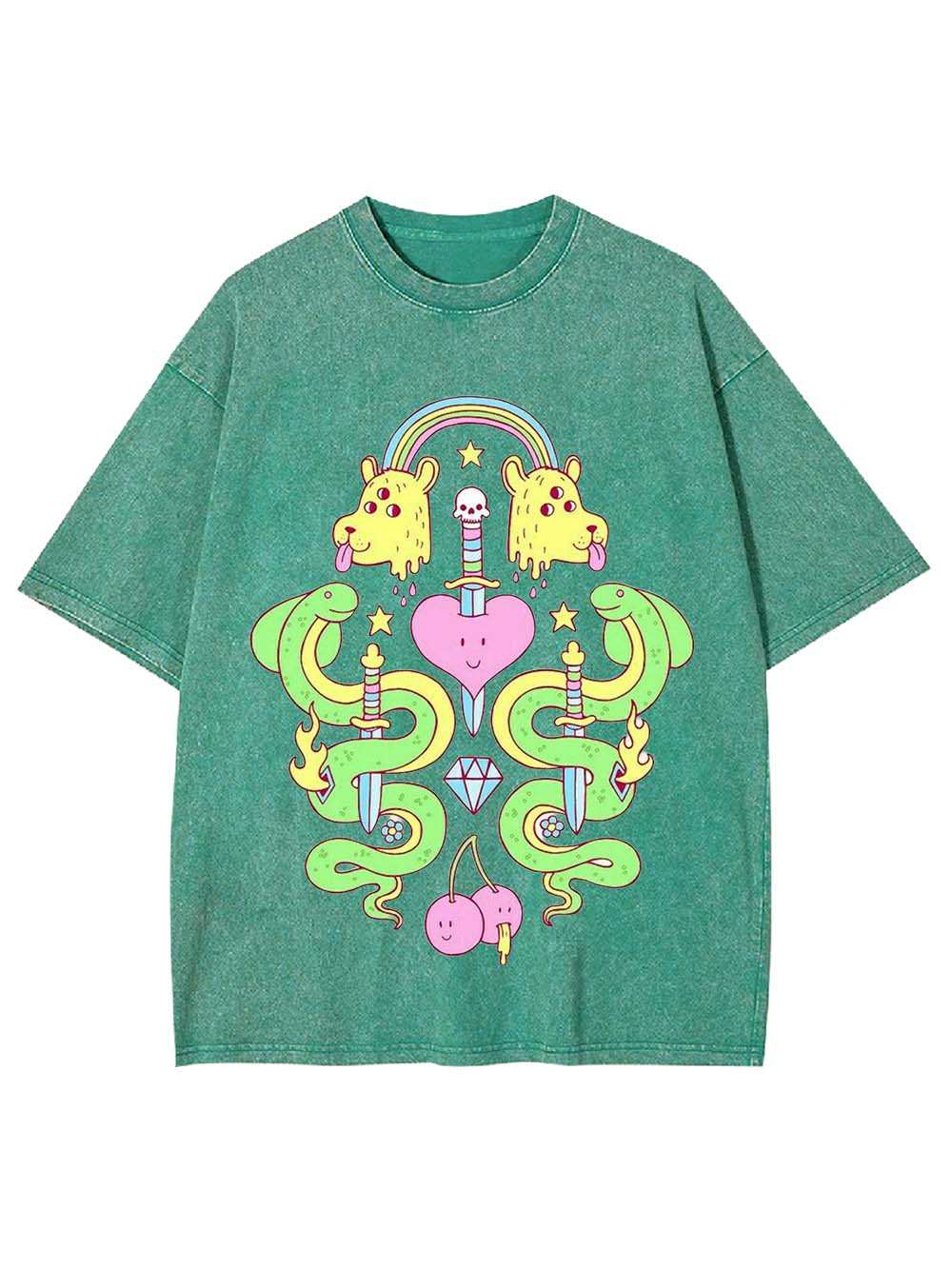 Serpents And Symbols Washed Tshirt
