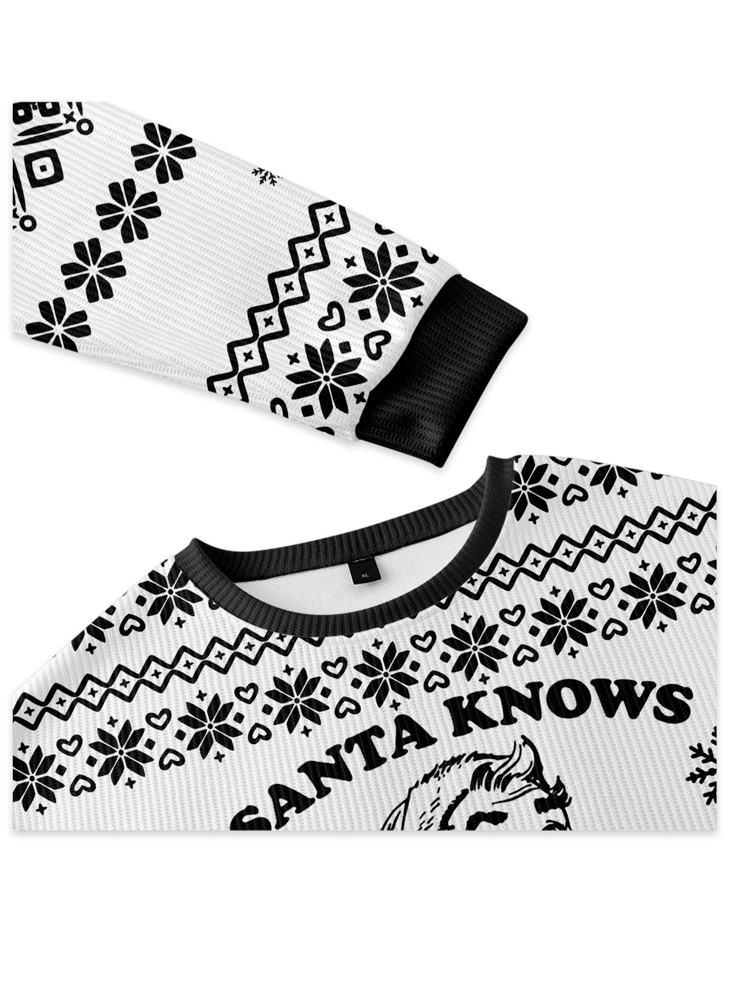 SANTA KNOWS YOU'RE SHITFACED UGLY CHRISTMAS SWEATSHIRT