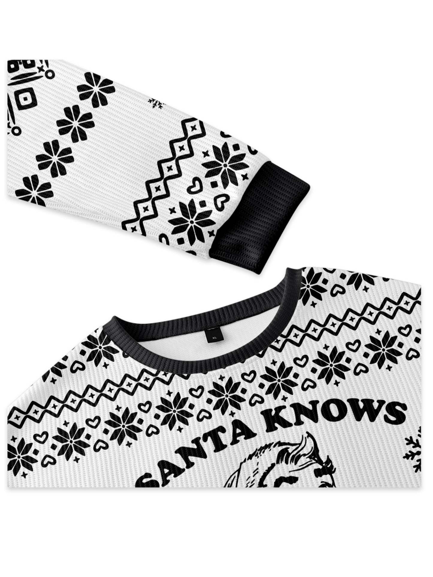 SANTA KNOWS YOU'RE SHITFACED UGLY CHRISTMAS SWEATSHIRT