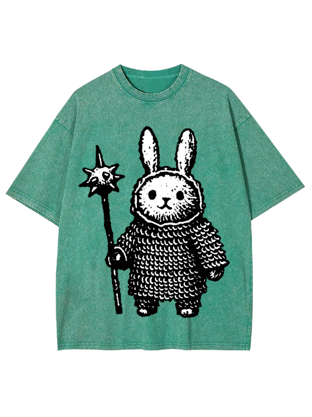 Knight Bunny Defender Washed Tshirt