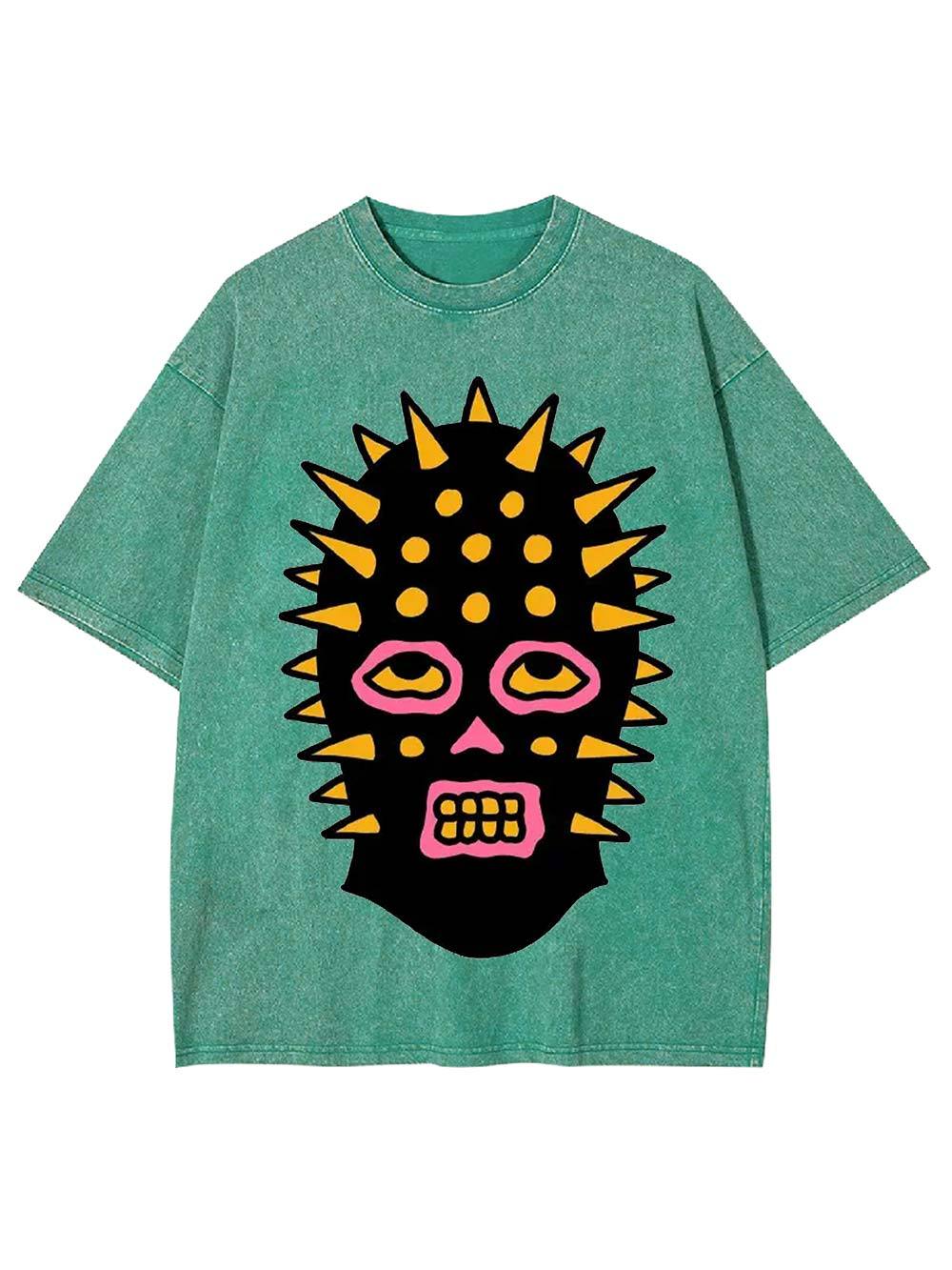 Spiked Mask Washed Tshirt