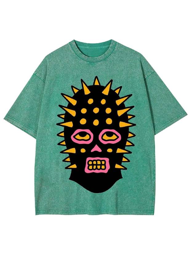 Spiked Mask Washed Tshirt