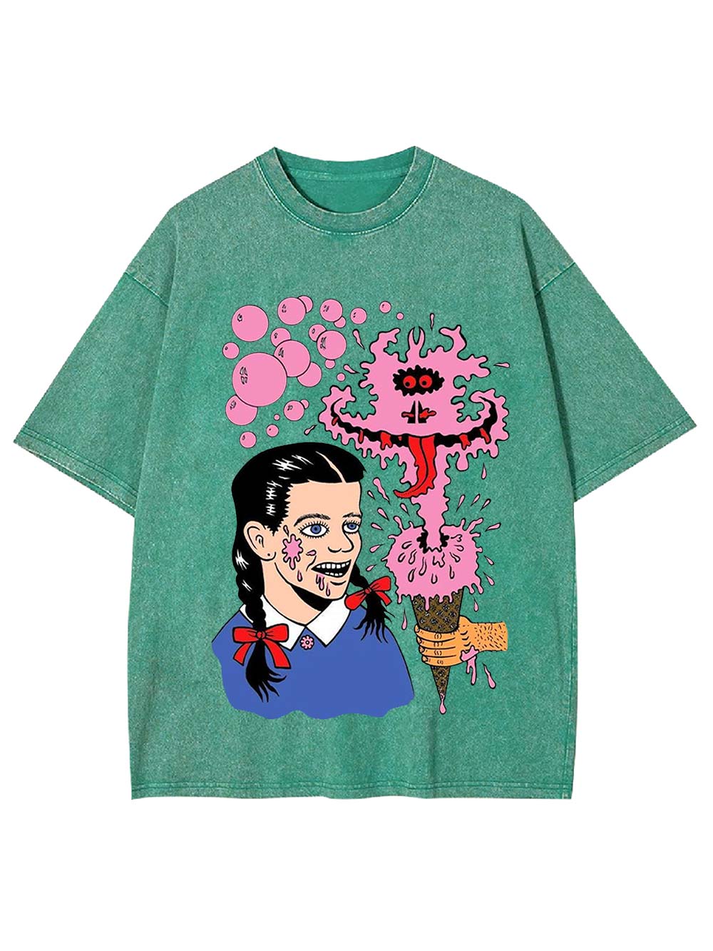 Cream Monster Outbreak Washed Tshirt