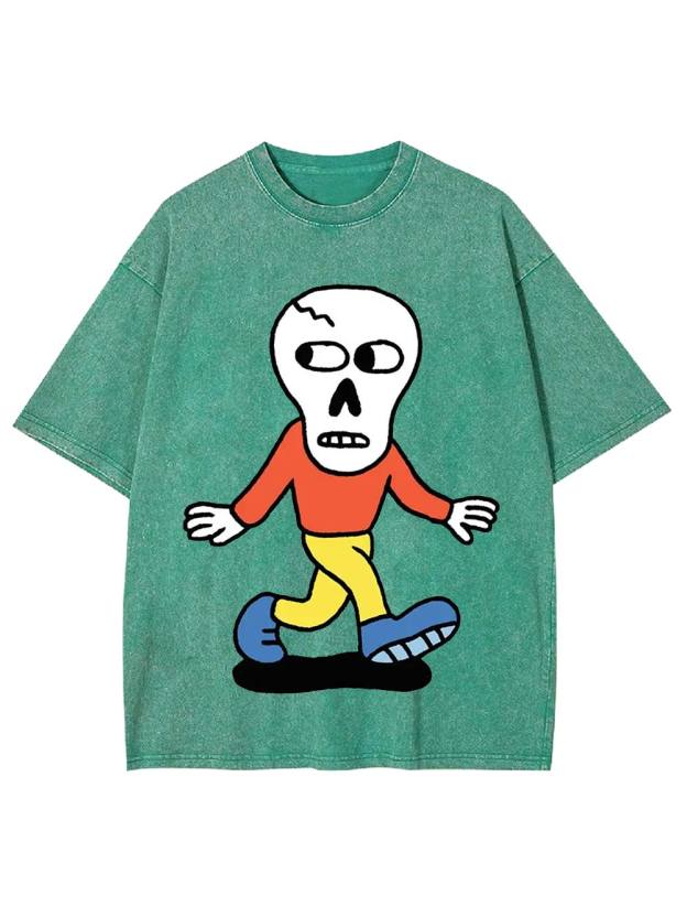 Skull on the Move Washed Tshirt