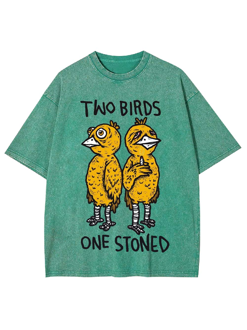 Two Birds One Stoned Washed Tshirt
