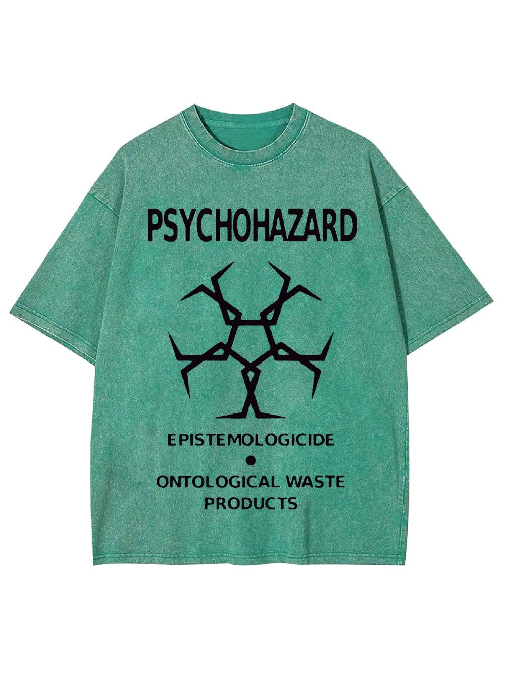 Psychohazard Warning Washed Tshirt