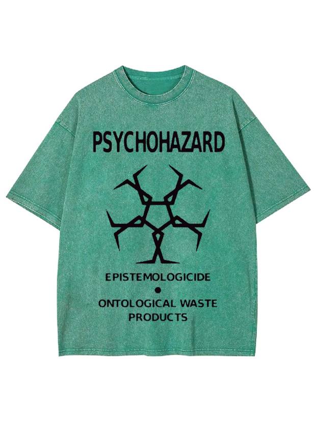 Psychohazard Warning Washed Tshirt
