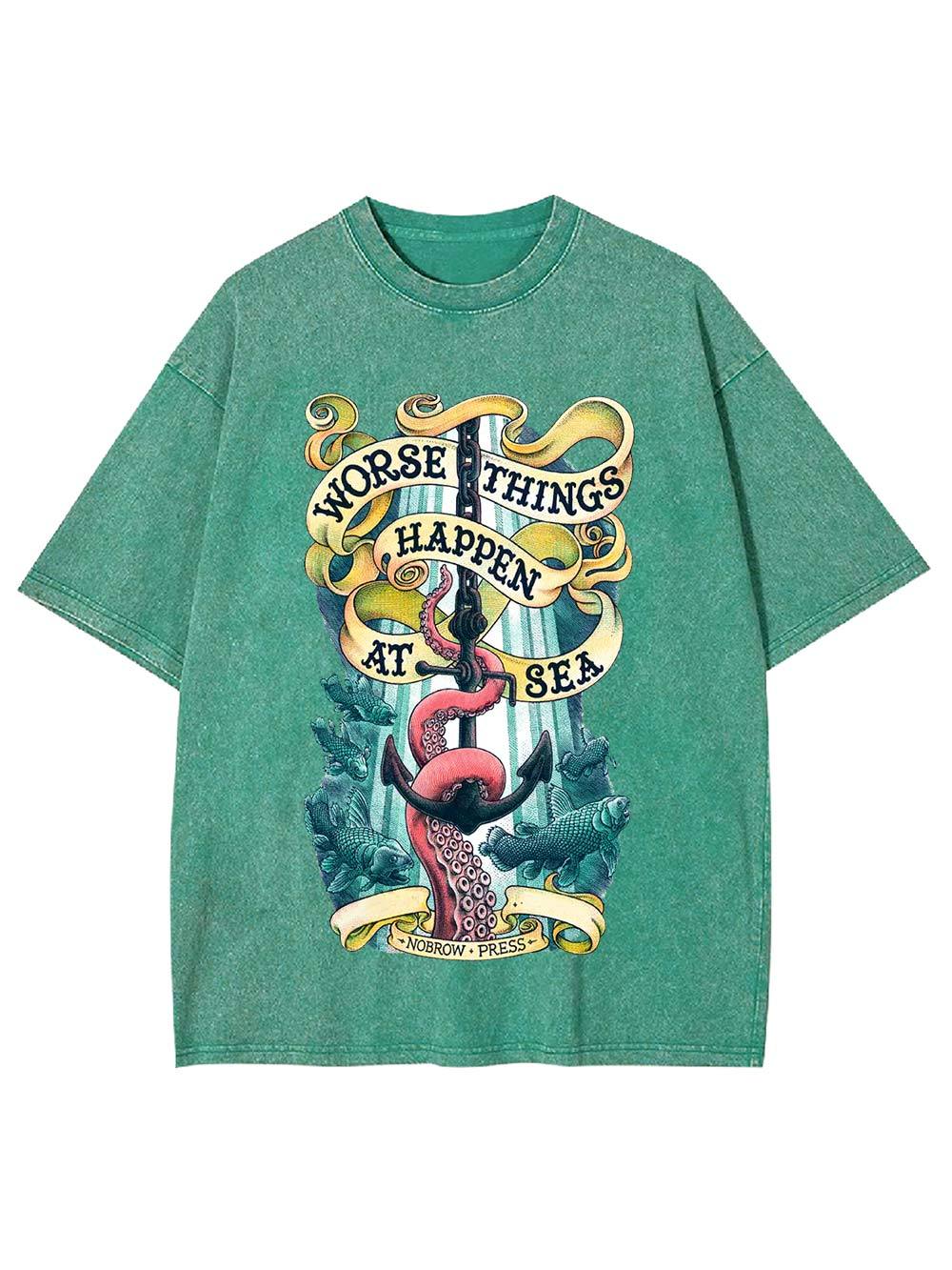 Worse Things Happen at Sea Washed Tshirt