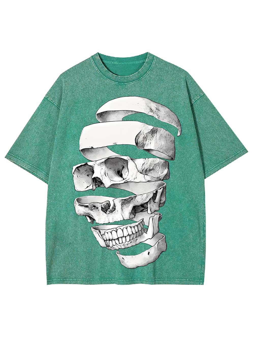 FRAGMENTED SKULL WASHED TSHIRT