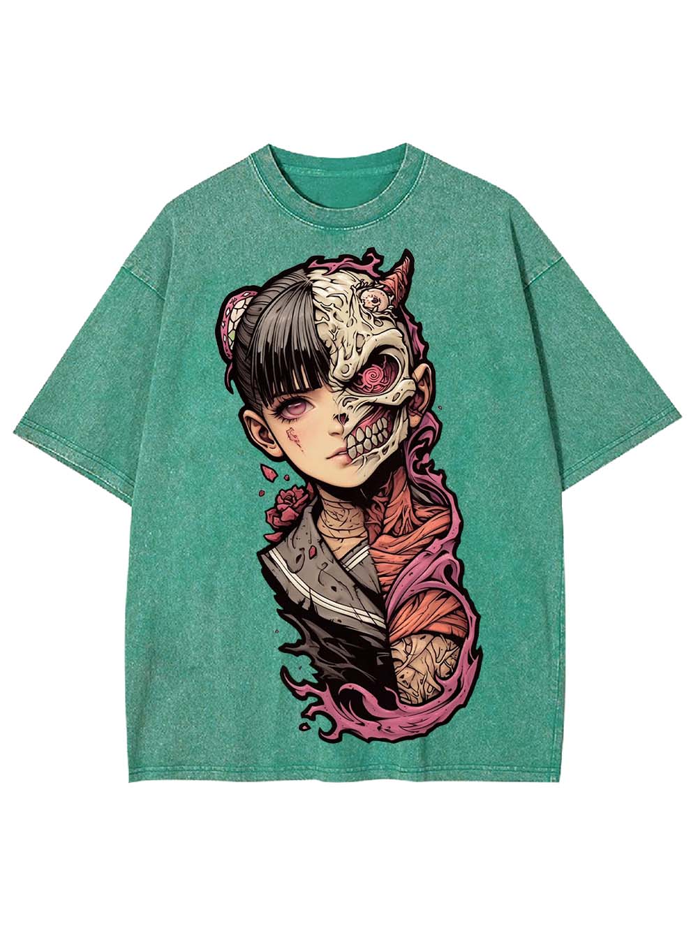 HALF DEMON, HALF HUMAN WASHED TSHIRT