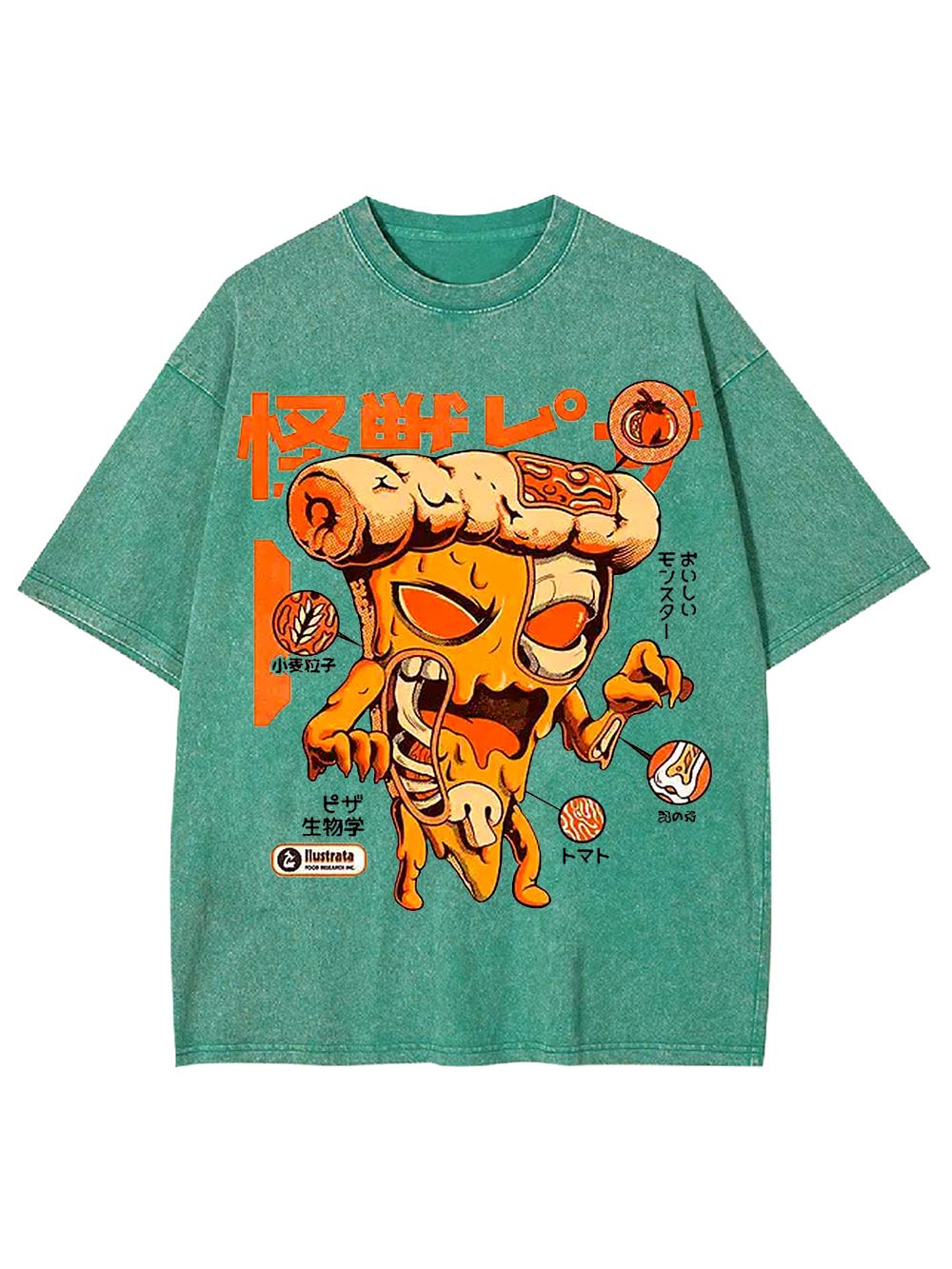 Pizza Monster Washed Tshirt
