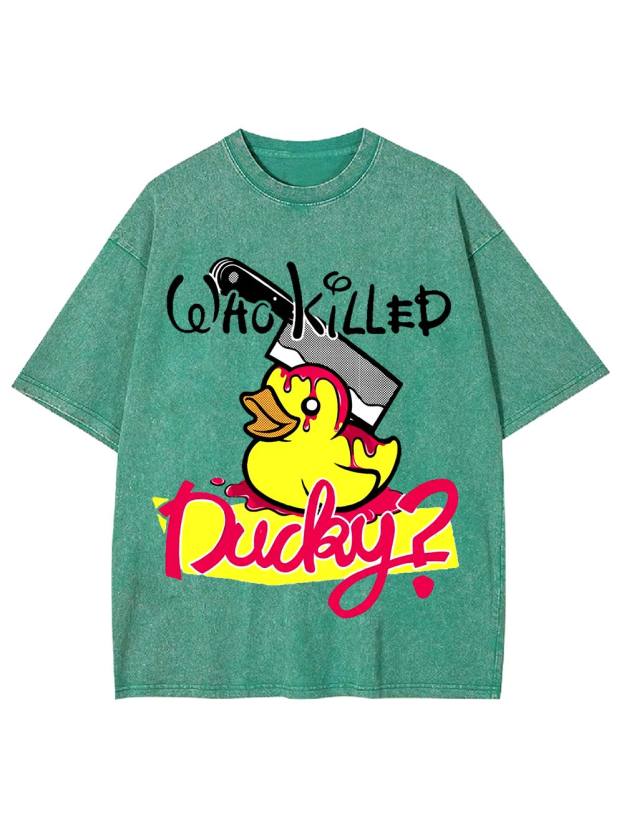 Who Killed Ducky? Washed Tshirt
