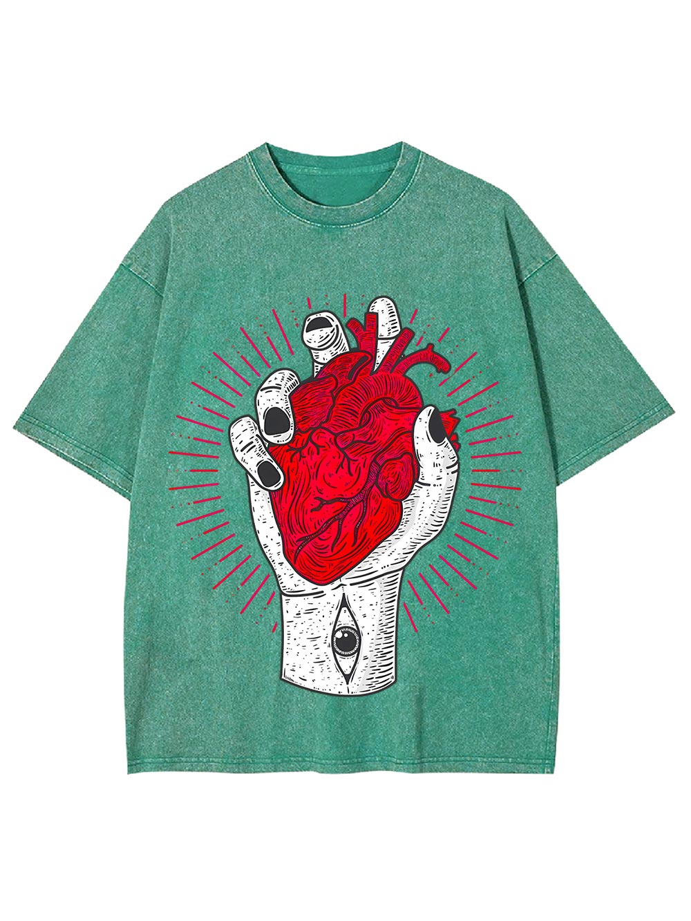 Heart In Hand Washed Tshirt