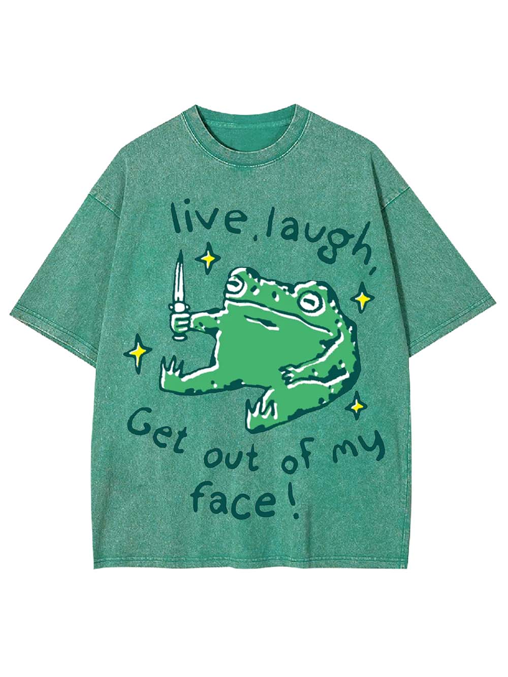 Live, Laugh, Threaten Washed Tshirt