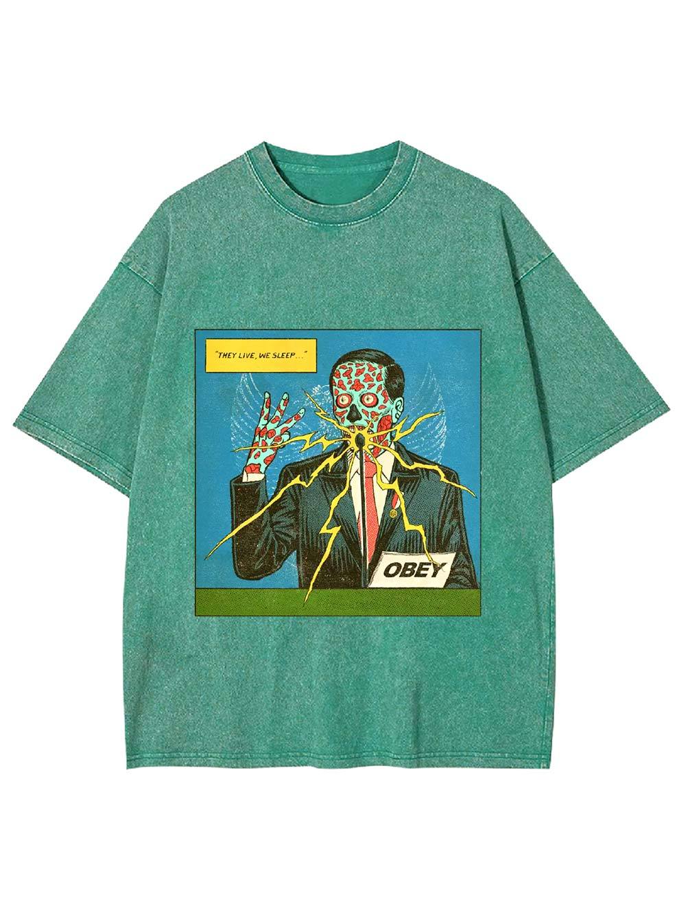 They Live, We Sleep Washed Tshirt