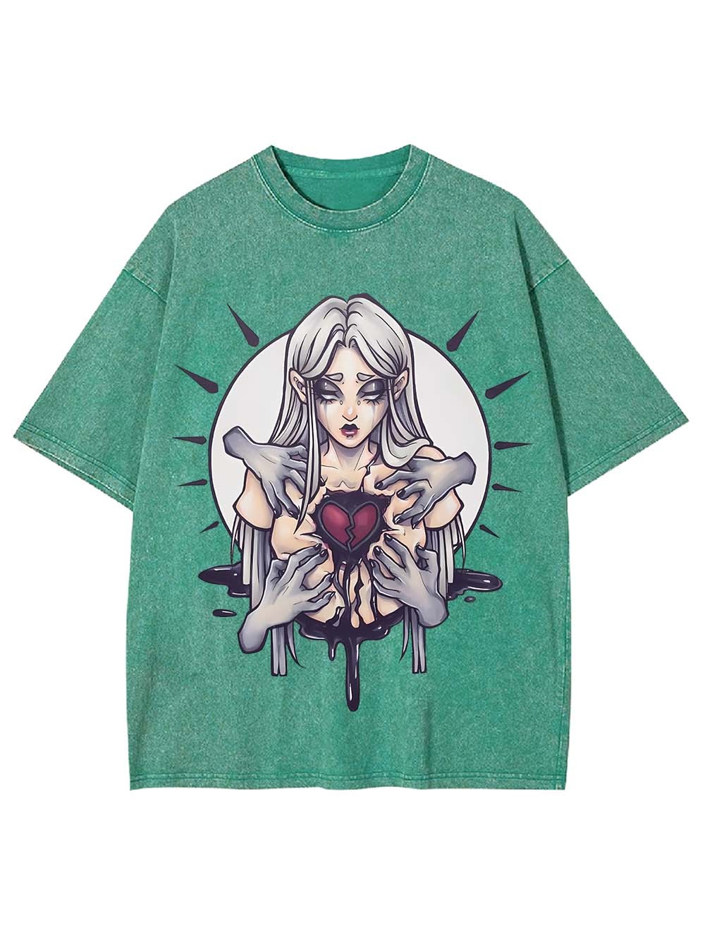 BROKEN HEART GRASP WASHED TSHIRT