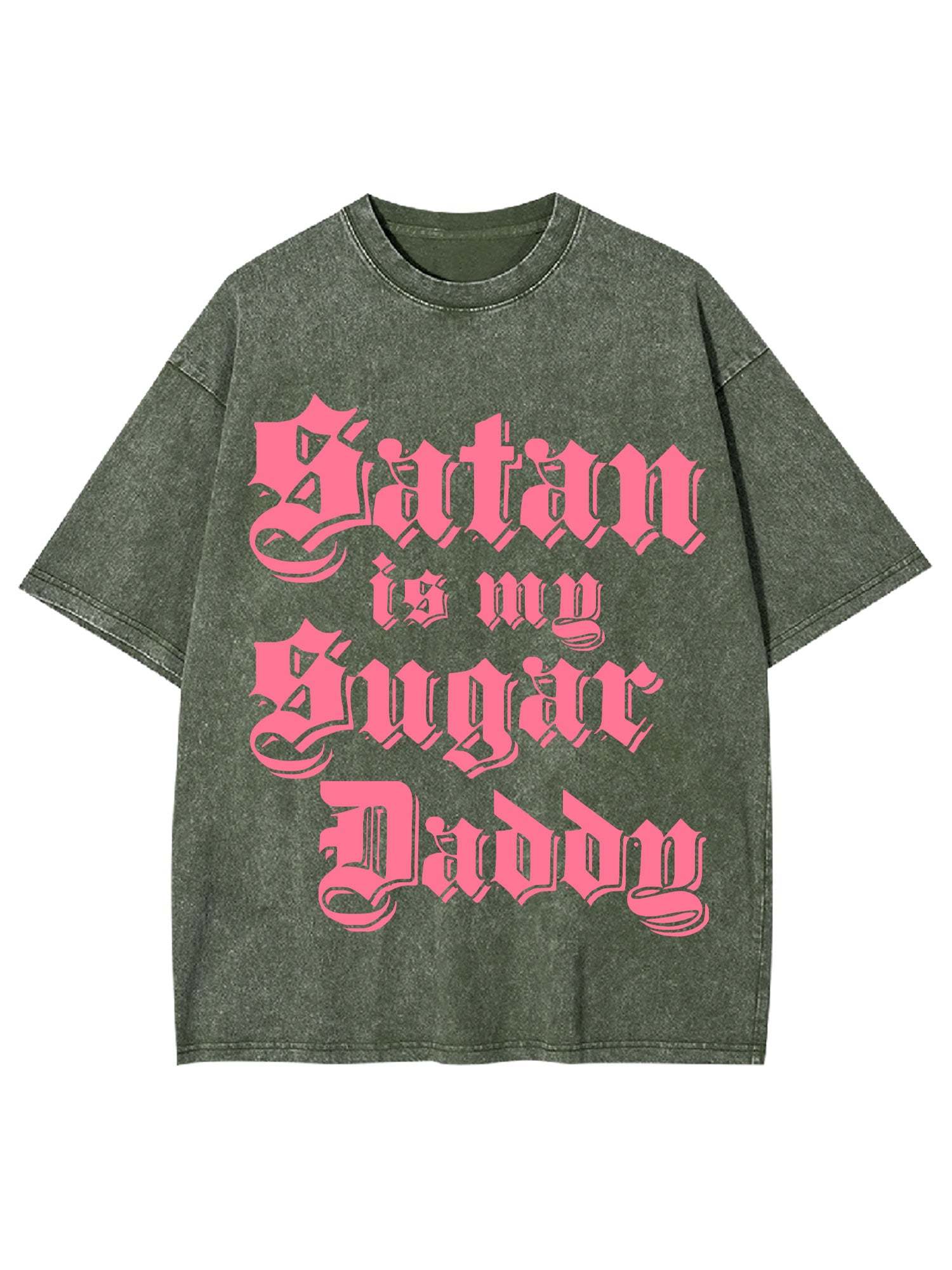 SATAN IS MY SUGAR DADDY WASHED TSHIRT