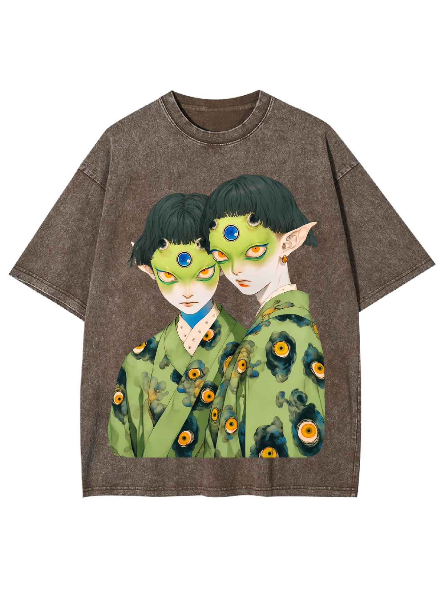 MULTI-EYED TWINS WASHED TSHIRT