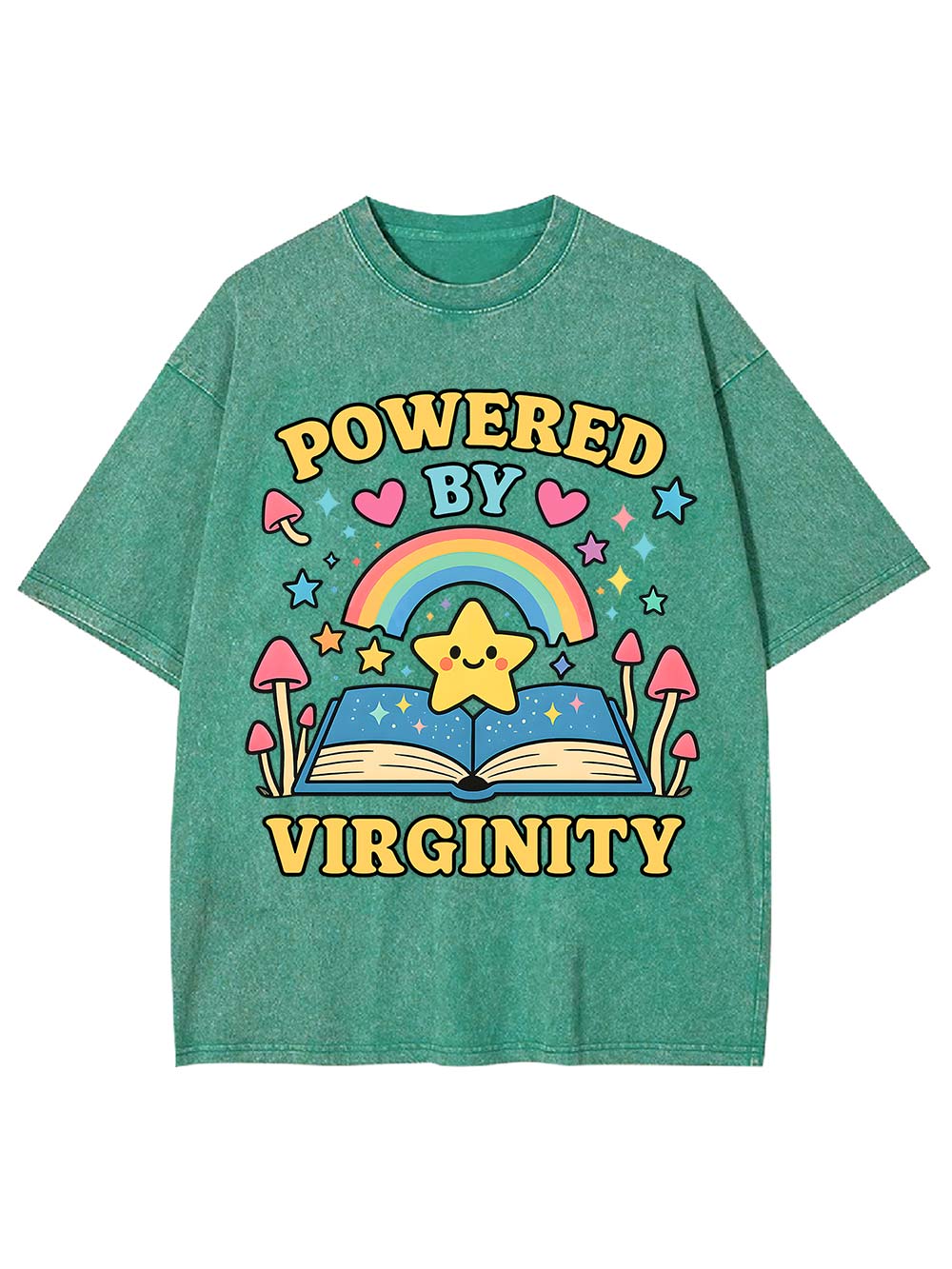 Powered By Virginity Washed Tshirt