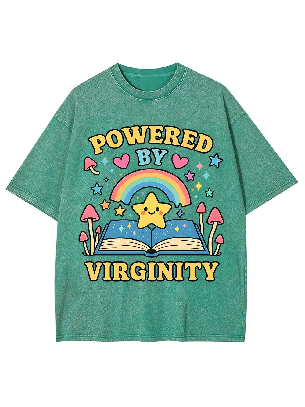 Powered By Virginity Washed Tshirt