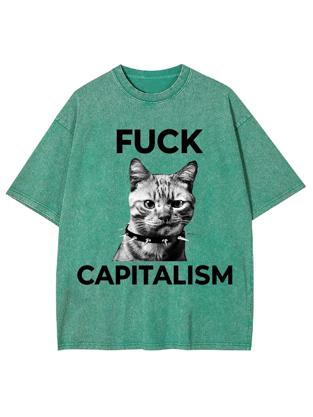 Rebel Cat Washed Tshirt