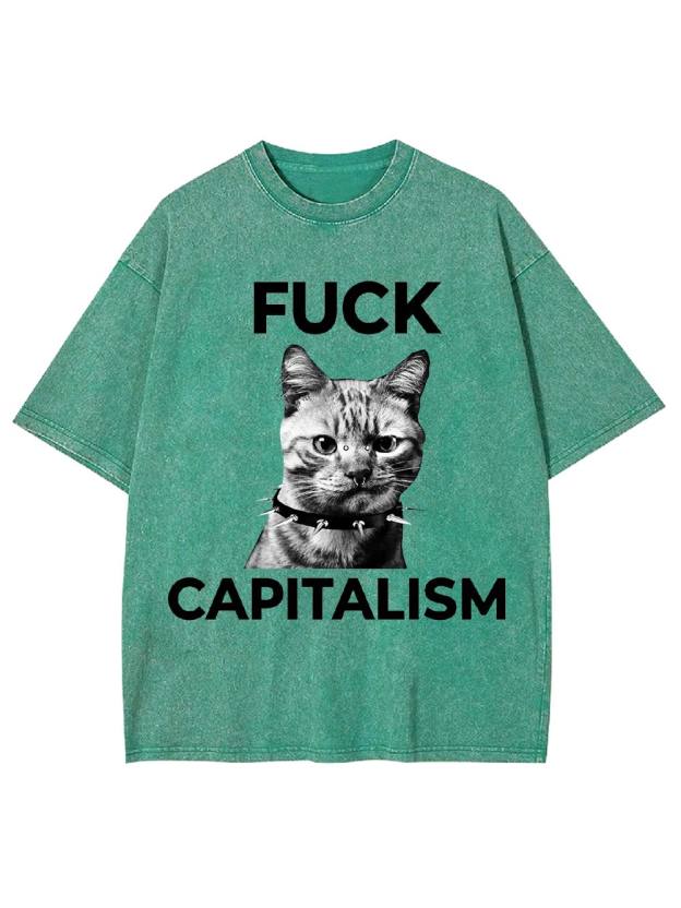 Rebel Cat Washed Tshirt