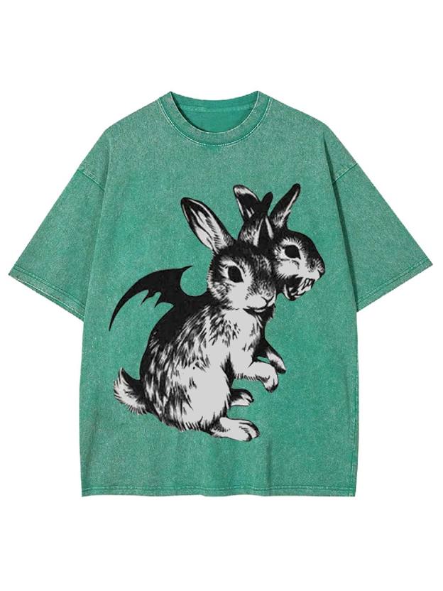Duality of Bunnies Washed Tshirt