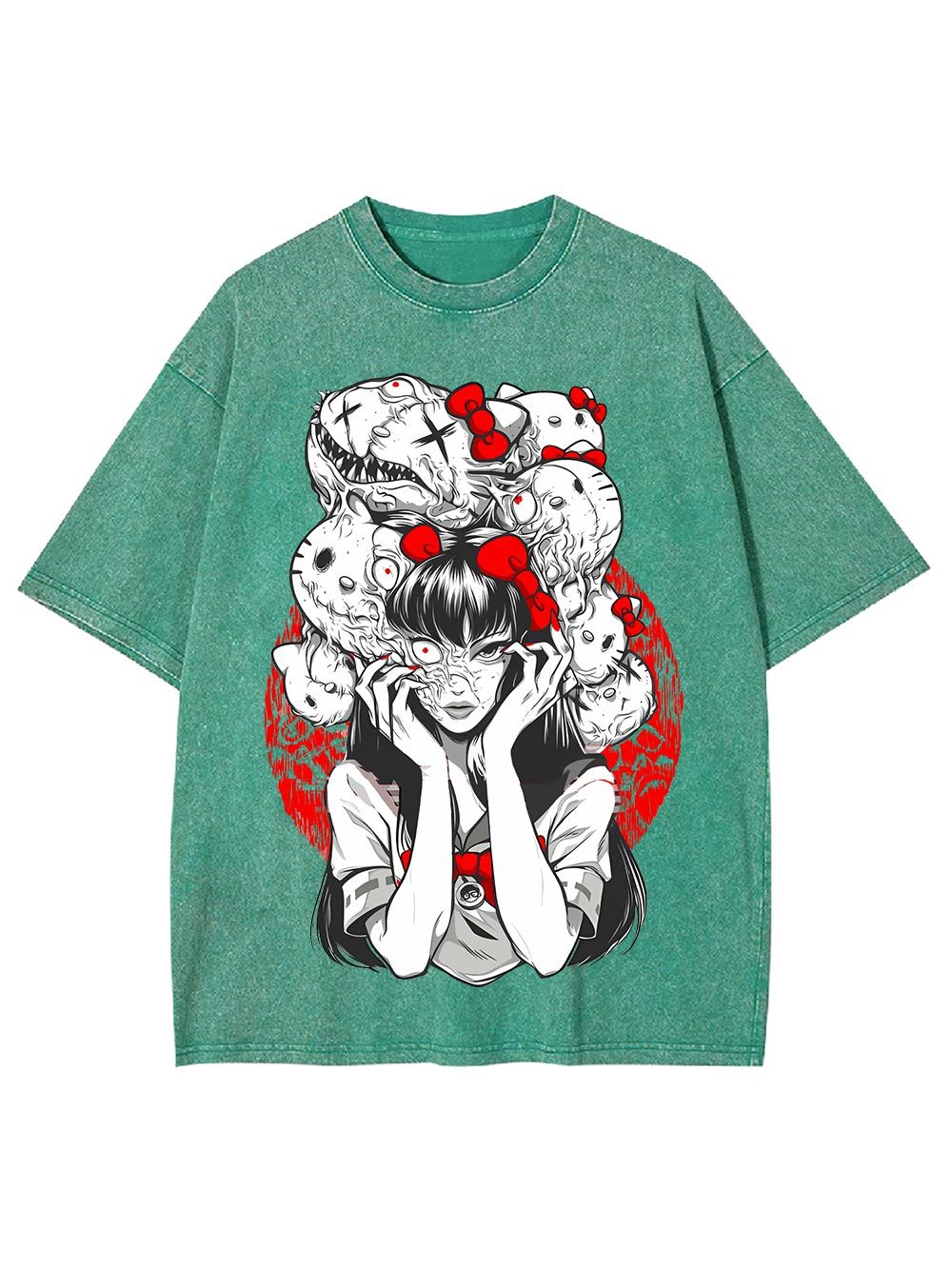 Tomie And Hello Kitty Washed Tshirt