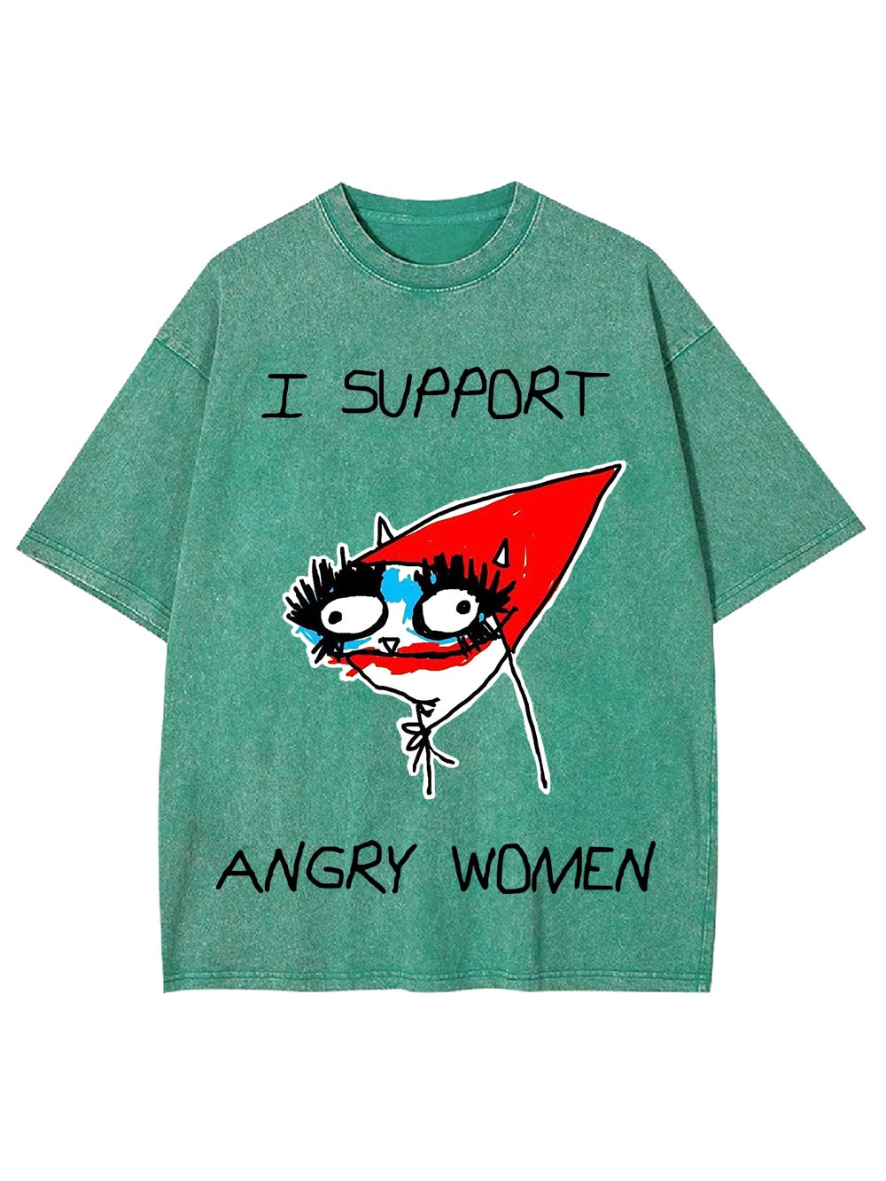 I Support Angry Women Washed Tshirt