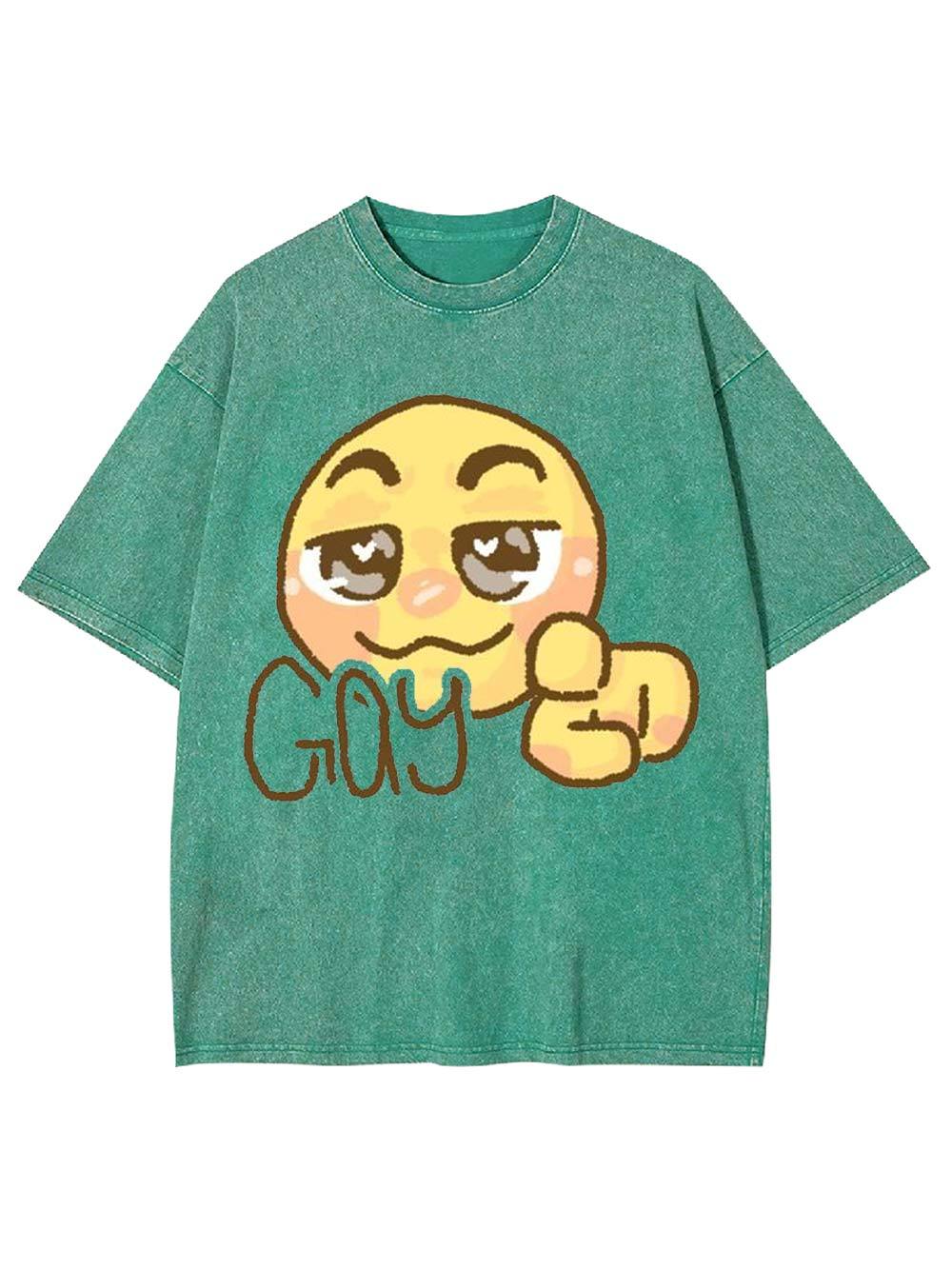 Playful Expression Washed Tshirt