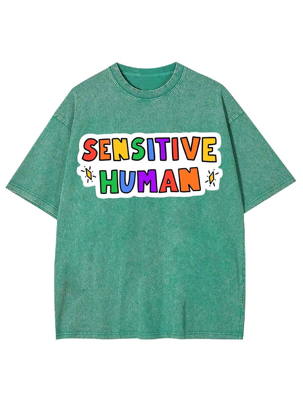Sensitive Human Washed Tshirt