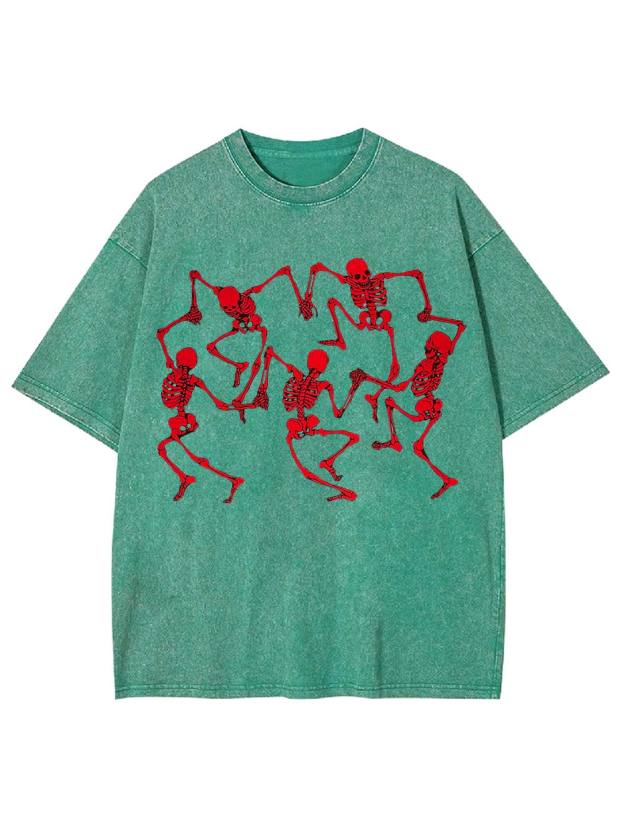 Dancing Skeletons Washed Tshirt