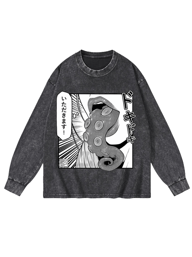 Tentacle Washed Long-Sleeve Tshirt